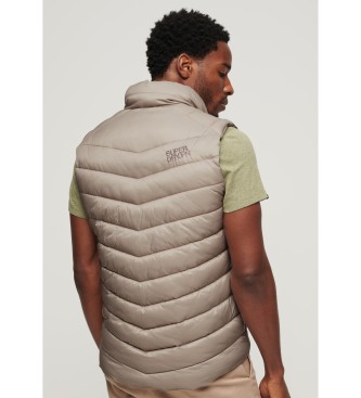 Superdry Gewatteerd vest zonder capuchon Fuji grijs