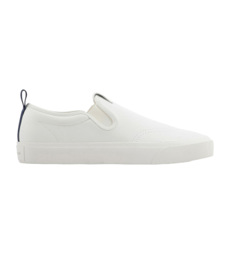 Armani Exchange Sapatilhas de couro Slip On brancas