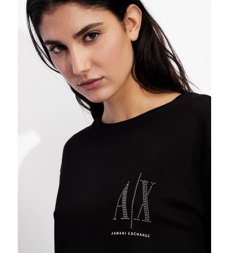 Armani Exchange Podstawowa sukienka w kolorze czarnym