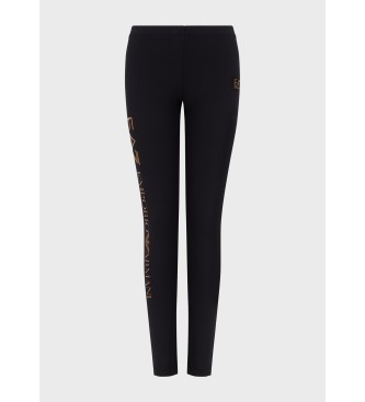 EA7 Leggings de algodo elstico Preto brilhante