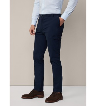 Hackett London Canvas cargo trousers navy