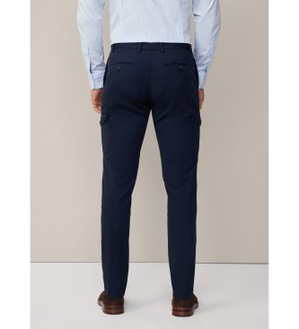 Hackett London Canvas cargo trousers navy