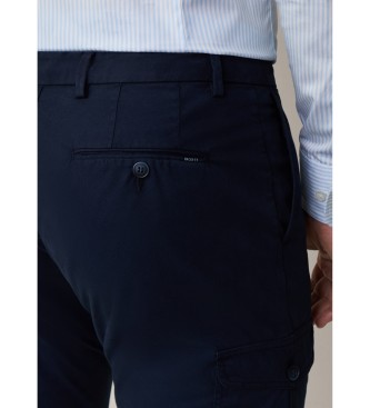 Hackett London Canvas cargo trousers navy