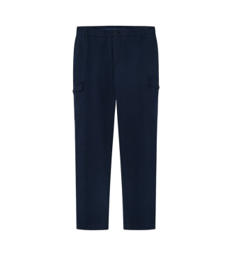 Hackett London Canvas cargo trousers navy