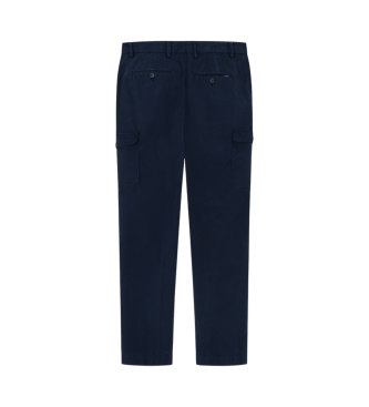 Hackett London Canvas cargo trousers navy