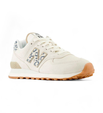 New Balance Leder Turnschuhe 574 wei