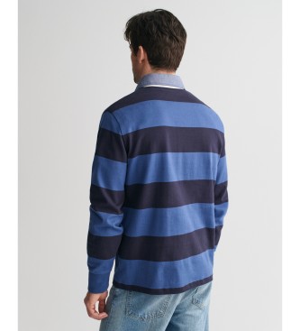 Gant Blue striped chambray polo shirt