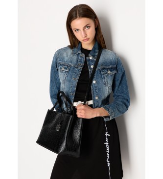 Armani Exchange Czarna torba na zakupy