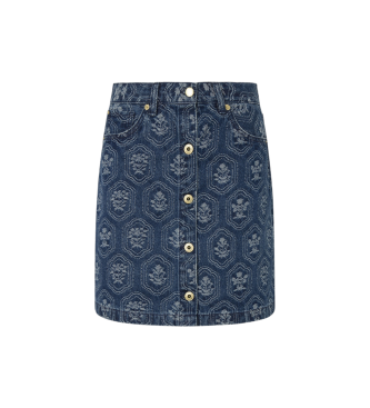 Pepe Jeans Mini Hw Jacquard Rok blauw