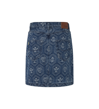 Pepe Jeans Mini Hw Jacquard Rok blauw