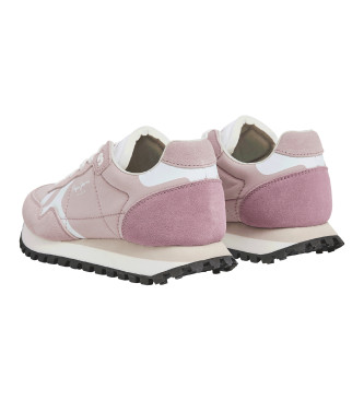 Pepe Jeans Zapatillas de Piel Brit-On Print rosa