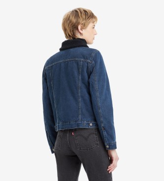 Levi's Giacca camionista Sherpa blu originale