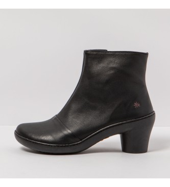 Art Schwarze Lederstiefeletten - Absatzhhe: 6,5cm