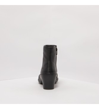 Art Schwarze Lederstiefeletten - Absatzhhe: 6,5cm