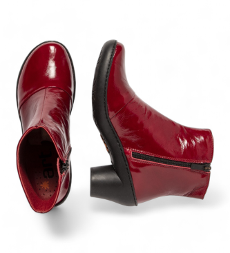 Art Botins em pele 1442 vermelho