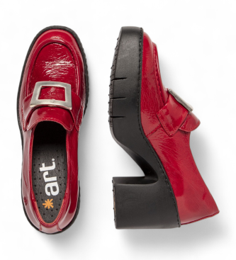 Art Mocassins en cuir 1655 rouge