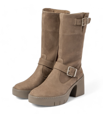 Art Botas de couro 1657 Taupe