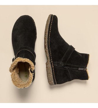 El Naturalista Bottines en cuir N5473 Silk Suede Black/Angkor