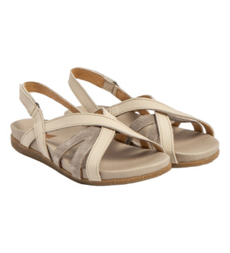 El Naturalista Sandales en cuir N5653 Multi beige