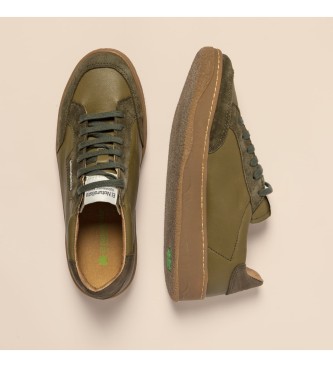 El Naturalista Leather Sneakers N5842 Multi Material dark green