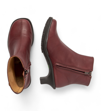 El Naturalista Botins em pele N5994 bordeaux