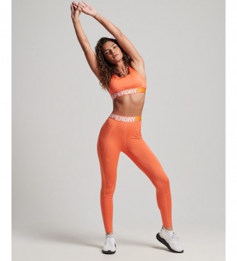 Superdry Leggings justas com elstico Trem laranja