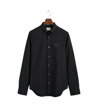 Gant Camicia Oxford slim fit nera Pinpoint