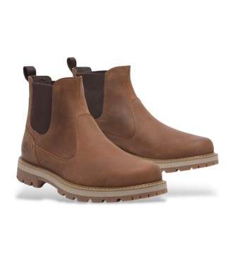 Timberland Britton Road bruin leren chelsea enkellaarsjes