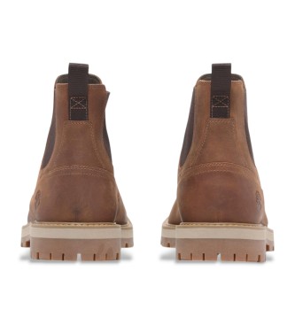 Timberland Britton Road bruin leren chelsea enkellaarsjes