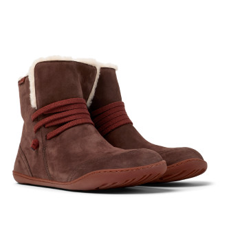 Camper Bottines Peu Cami en cuir marron