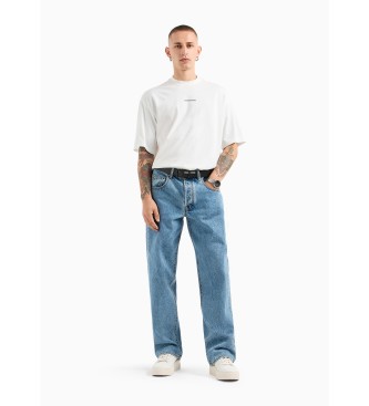 Armani Exchange J83 baggy jeans in denim licht indigoblauw