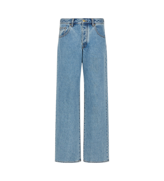 Armani Exchange J83 baggy jeans in denim licht indigoblauw