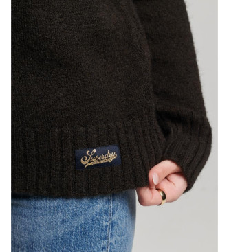 Superdry Brązowy sweter z golfem Perkins Essential