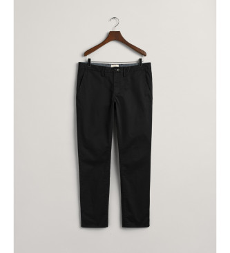 Gant Pantalon chino slim en serg noir