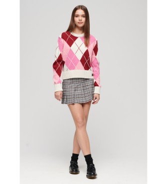 Superdry Jersey de cuello redondo jacquard rosa