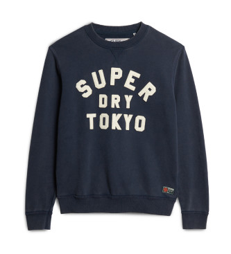 Superdry Vintage Athletic Crew Sweatshirt marinbl