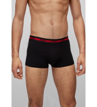 HUGO 3 Packs de boxers pretos Triplet Planet