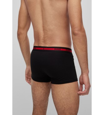 HUGO 3 Packs de boxers pretos Triplet Planet