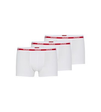 HUGO Pack 3 weie Triplet Planet Boxershorts