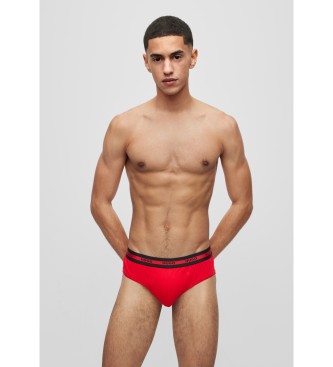 HUGO Confezione 3 slip tripletti rosso, bianco, blu scuro