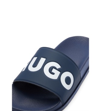 HUGO Infradito con striscia con logo blu scuro