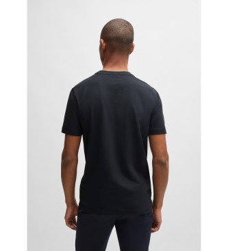 BOSS T-shirt Elastisk marinbl