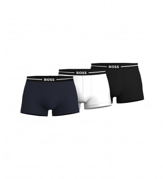 BOSS Confezione da 3 boxer blu scuro, neri e bianchi