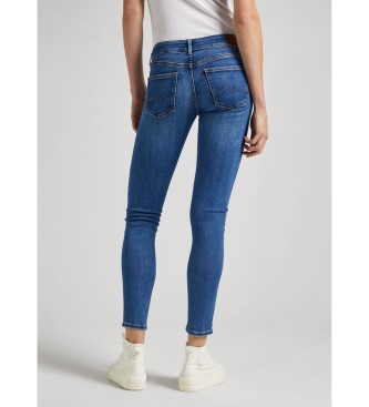 Pepe Jeans Blaue Skinny-Jeans mit niedriger Leibhhe