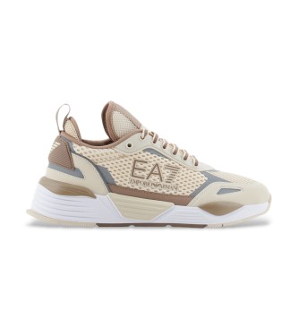 EA7 Ace Runner beige mesh sportschoenen