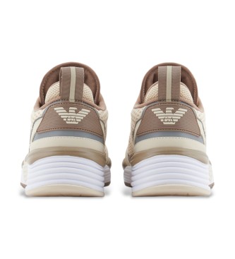 EA7 Ace Runner beige mesh sportschoenen