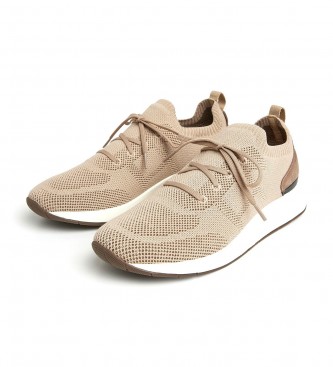 Hackett London Zapatillas de Piel H-Runner Soft beige