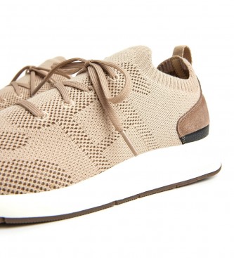 Hackett London Zapatillas de Piel H-Runner Soft beige