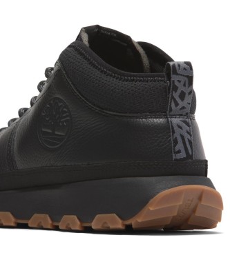 Timberland Winsor Trail Mid Lace Up Sneaker Chaussures en cuir pleine fleur noir