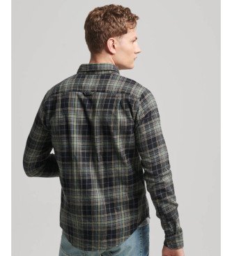 Superdry Organic cotton checkered green lumberjack shirt